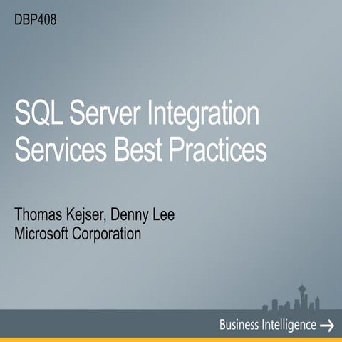 SQL Server Integration Services Best Practices | PPT