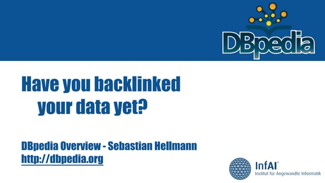 DBpedia/association Introduction The Hague 12.2.2016