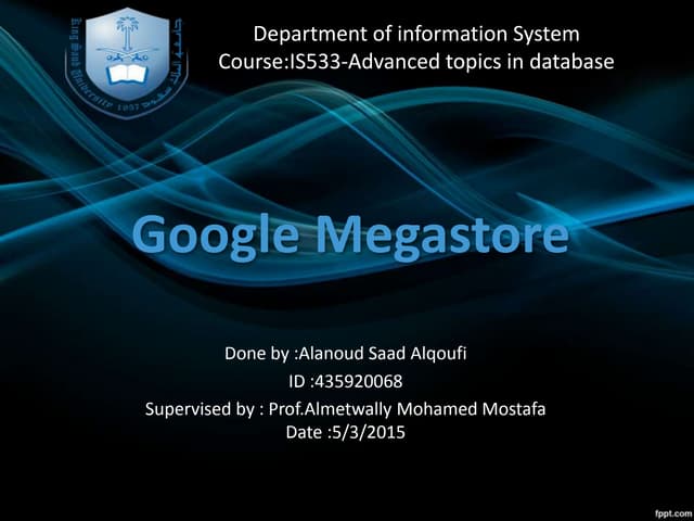 Db presentation google_megastore