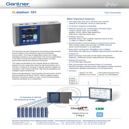 Q.station concentrateur datalogger GANTNER INSTRUMENTS FRANCE