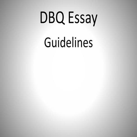 DBQ Instructions
