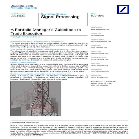 A Portfolio Manager's Guidebook to Trade Execution