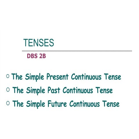 Continuous Tense