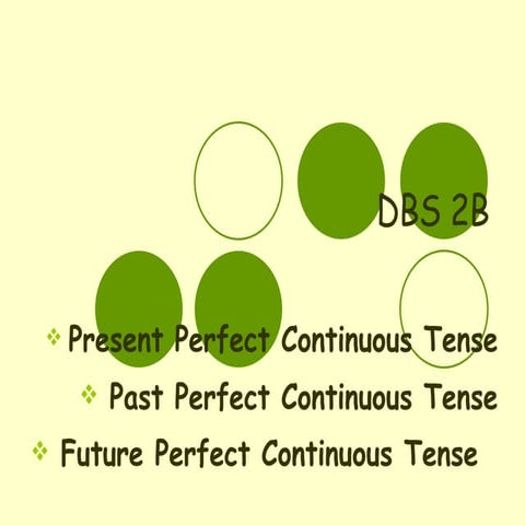 Perfect Continuous Tenses