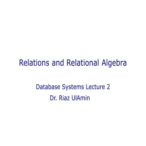 SQL Data Base PowerPoint Presentation lec2 | PPTX