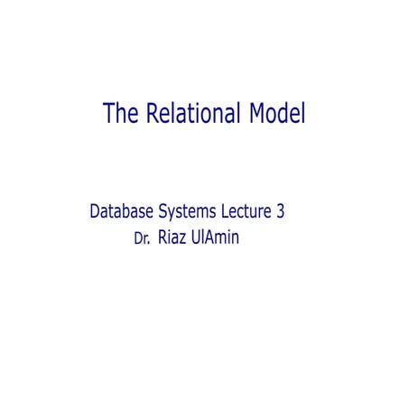 SQL Data Base PowerPoint Presentation lec1 | PPTX