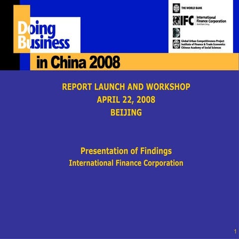 Db Subnational Presentation China Launch