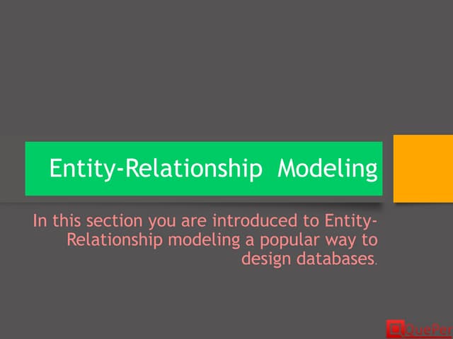 Database Systems - Entity Relationship Modeling (Chapter 4/2)