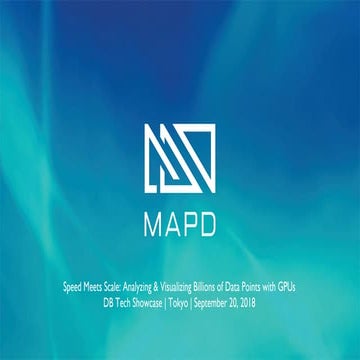 [db tech showcase Tookyo 2018]　#dbts2018 #B24 『Speed Meets Scale: Analyzing &...