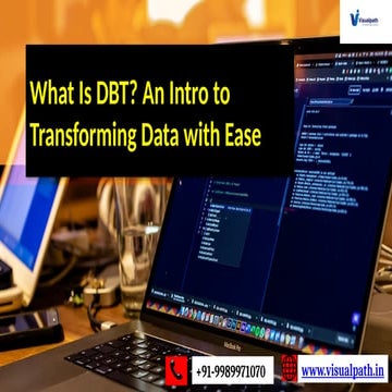 DBT Training in Hyderabad | Data Build Tool Training Online Course