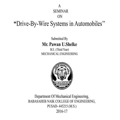 Drive-by-Wire system in automobile
