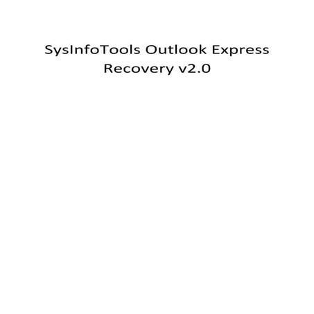 SysInfoTools DBX Recovery