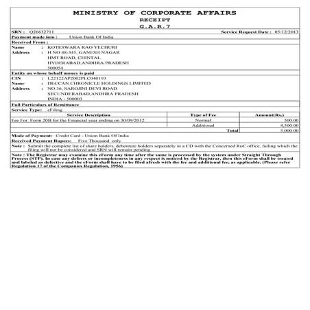 Bank challan | PDF
