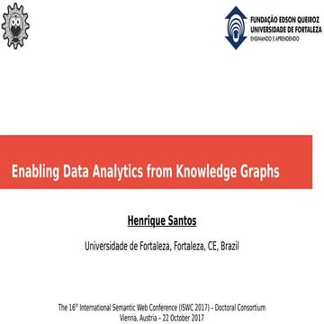 Enabling Data Analytics from Knowledge Graphs @ ISWC 2017 Doctoral Consortium
