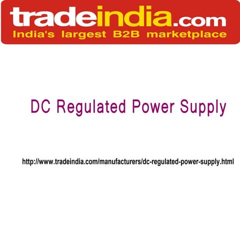 Dc Regulated Power Supply 