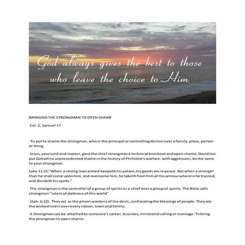 Bringing the strongman to open shame