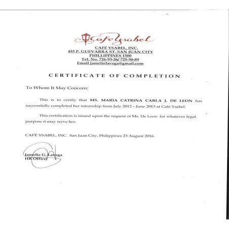 certification of completion CY | PDF