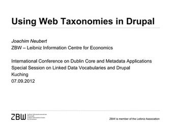 Using Web Taxonomies in Drupal