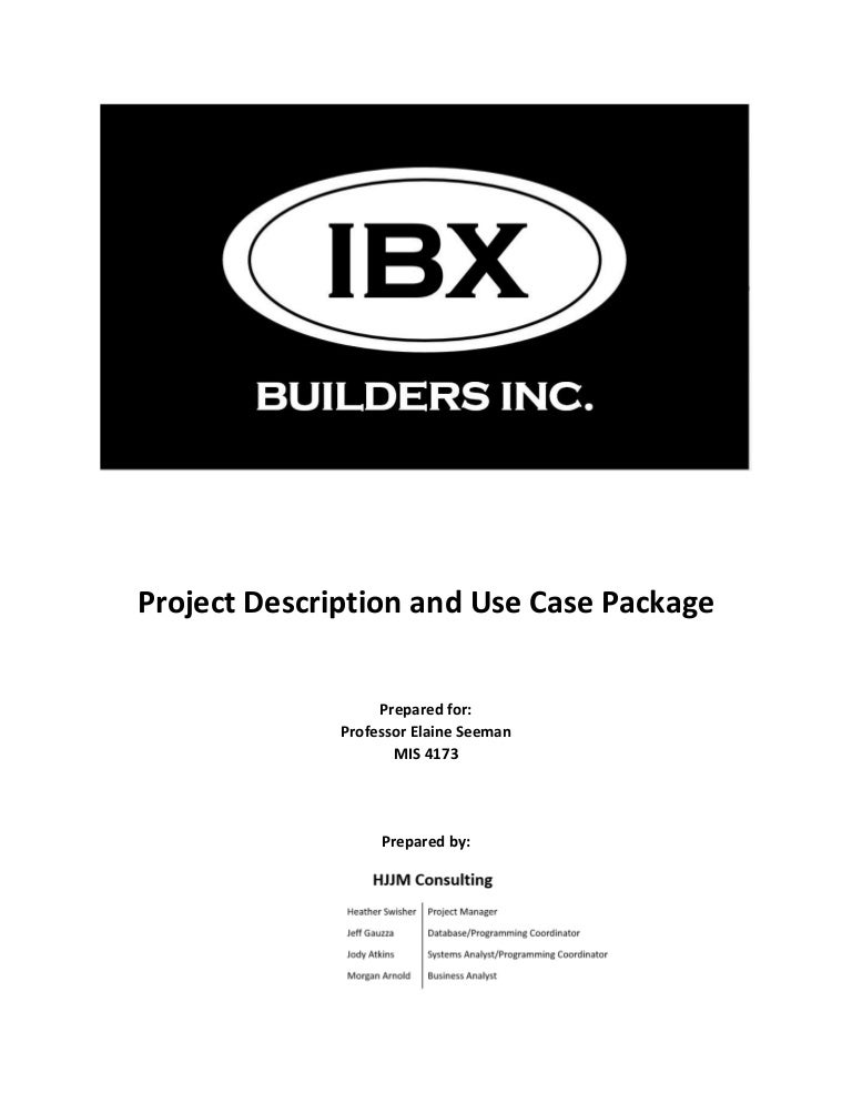 Project Description and Use Case Package