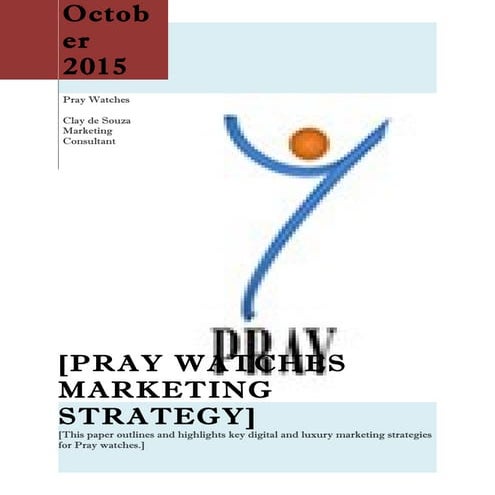 Pray marketing plan