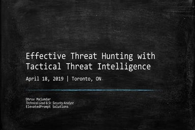 Effective Threat Hunting with Tactical Threat Intelligence