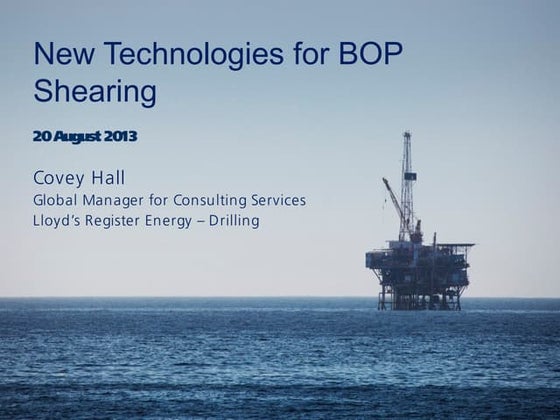 Observations and Trends in BOP Maintenance Reliablity and Compliance ...