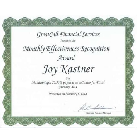 Monthly Effectiveness Rec Jan2014