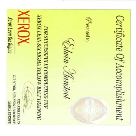 Xerox certification