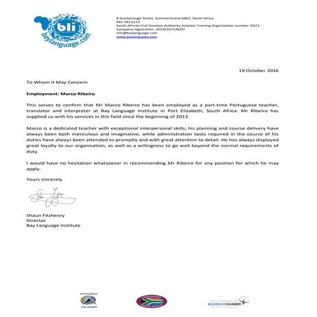 BLI - Marco Reference Letter