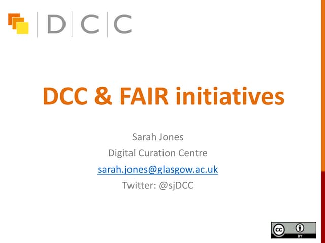 DCC and FAIR initiatives