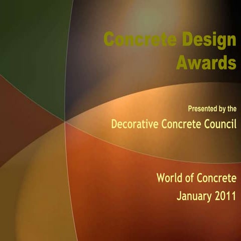 2010 Decorative Concrete Design Awards