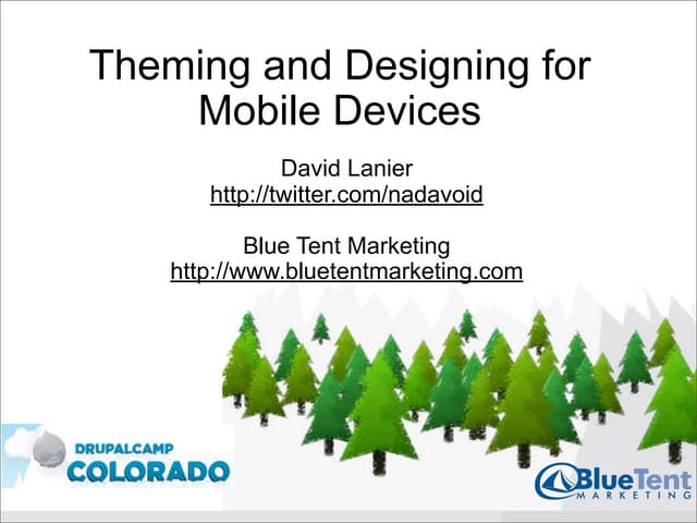 Designing and Theming Drupal for Mobile Devices