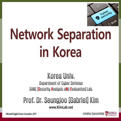  Network Separation Policy in Korea