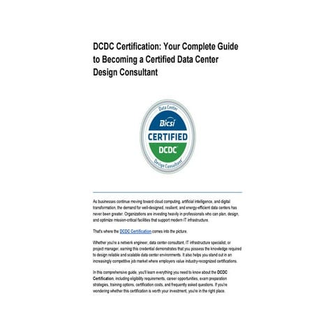 DCDC Certification: Your Complete Guide to Becoming a Certified Data ...