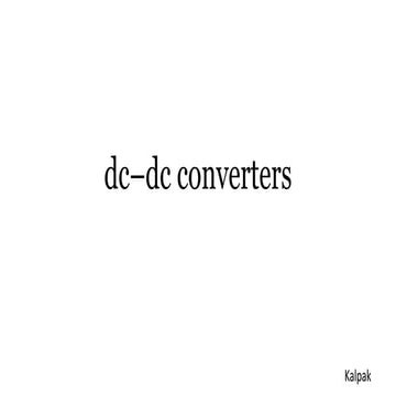 Dc–Dc converters