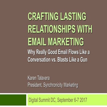 Karen Talavera - Crafting Lasting Relationships with Email: Successful Email ...