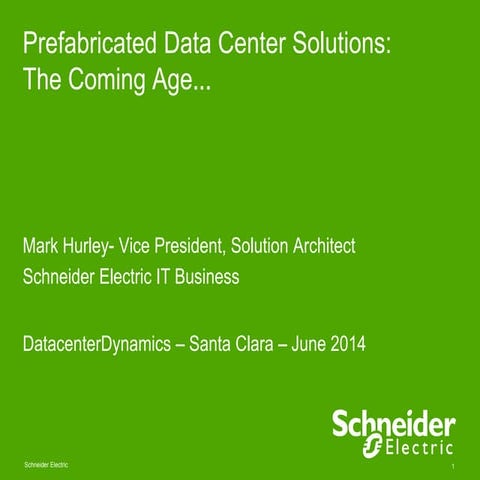 The Data Center Evolution and Pre-Fab Data Centers