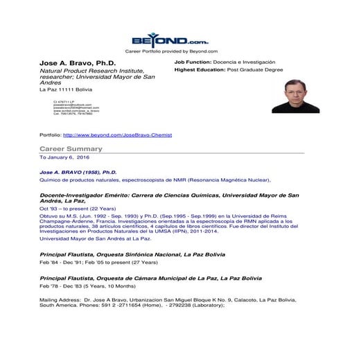 Career Portfolio provided by Beyond