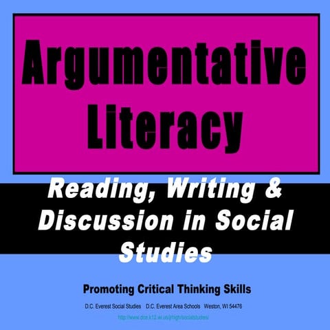 Dce argumentative literacy 2010