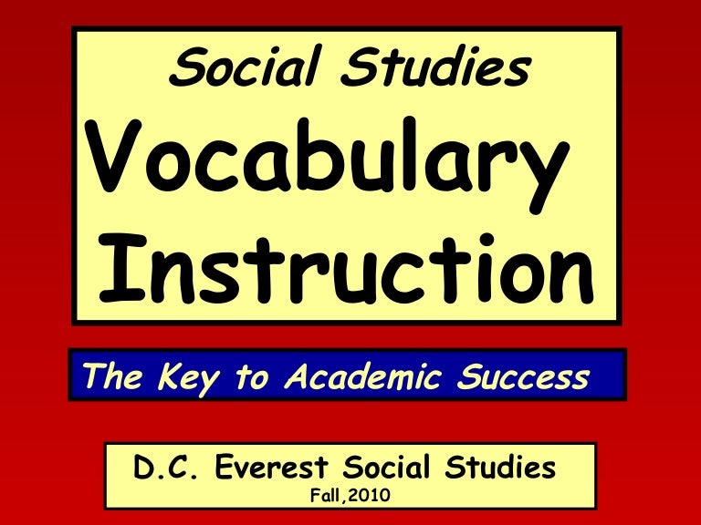 Dce Social Studies Vocabulary