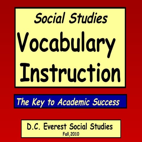 Dce Social Studies Vocabulary