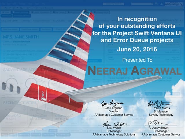 AmericanAirlines_NeerajAgrawal_SwiftUXXformation