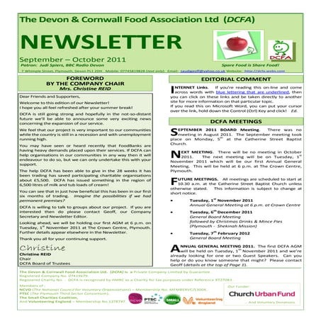 DCFA Sep-Oct  2011 Newsletter 