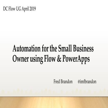 Automation for Small Business using the Power Platform