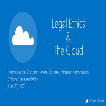 Legal ethics & cloud computing | PDF