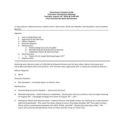 Dcg ec minutes 10 aug10