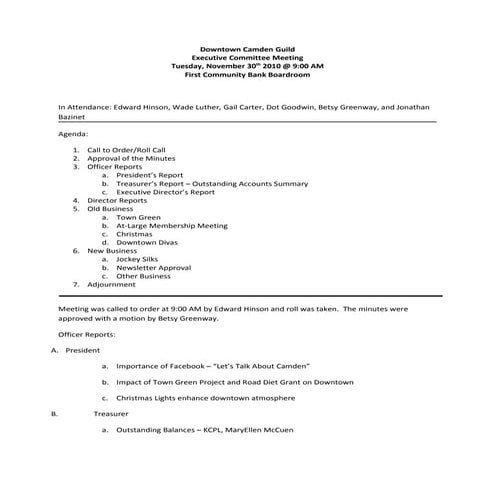 Dcg ec minutes 30 nov10