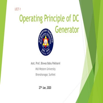 Operating Principle of DC Generator