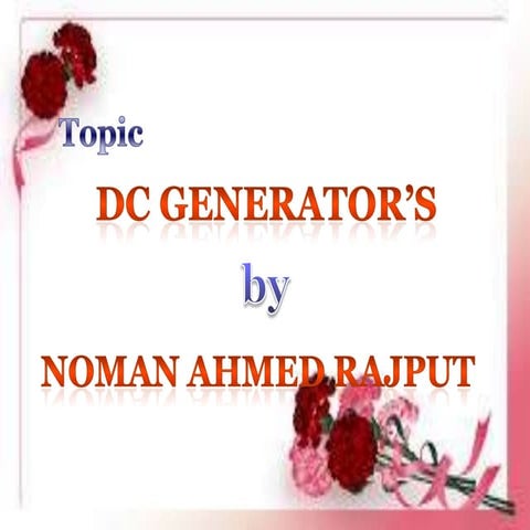 Dc generator by M NOMAN RAJPUT