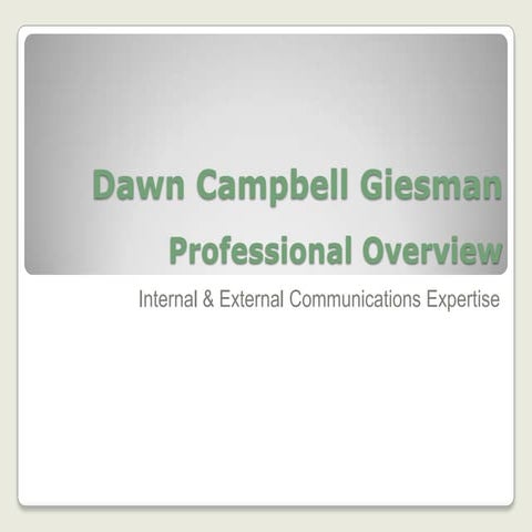 DCGiesman Communications Overview